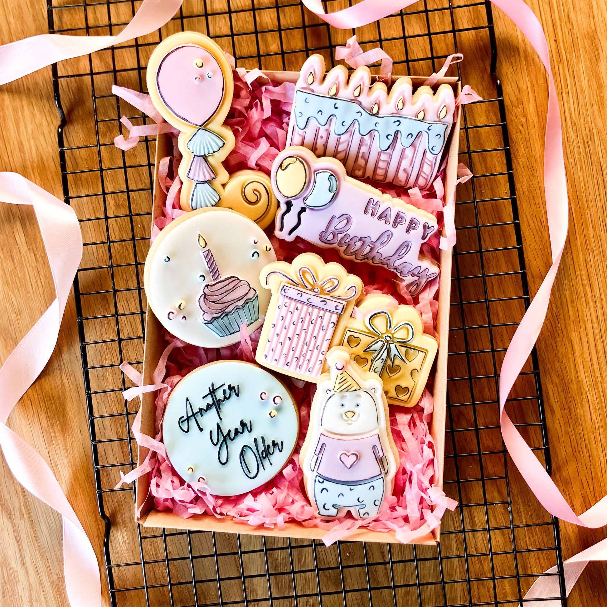 Swirls and Curls Birthday Candles Cookie Cutter and Stamp