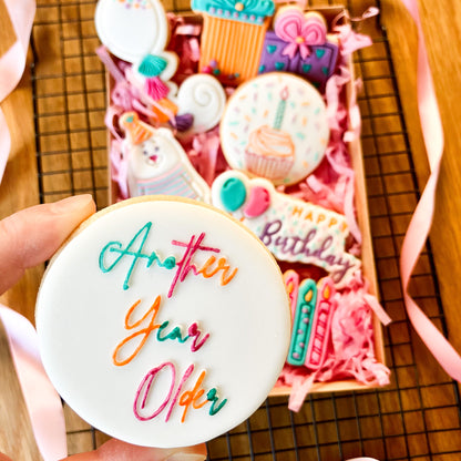 Another Year Older Birthday Cookie Embosser