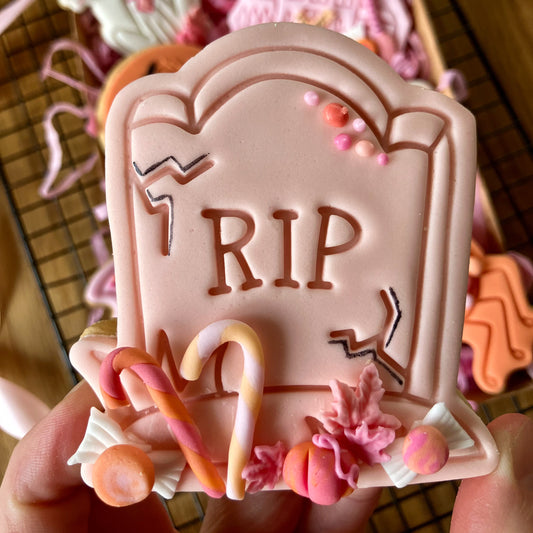 Gravestone Halloween Cookie Cutter and Stamp
