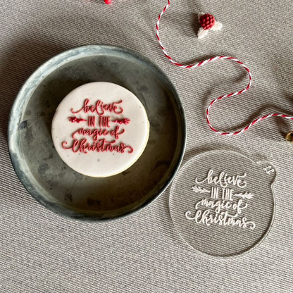Believe in the Magic of Christmas Cookie Embosser