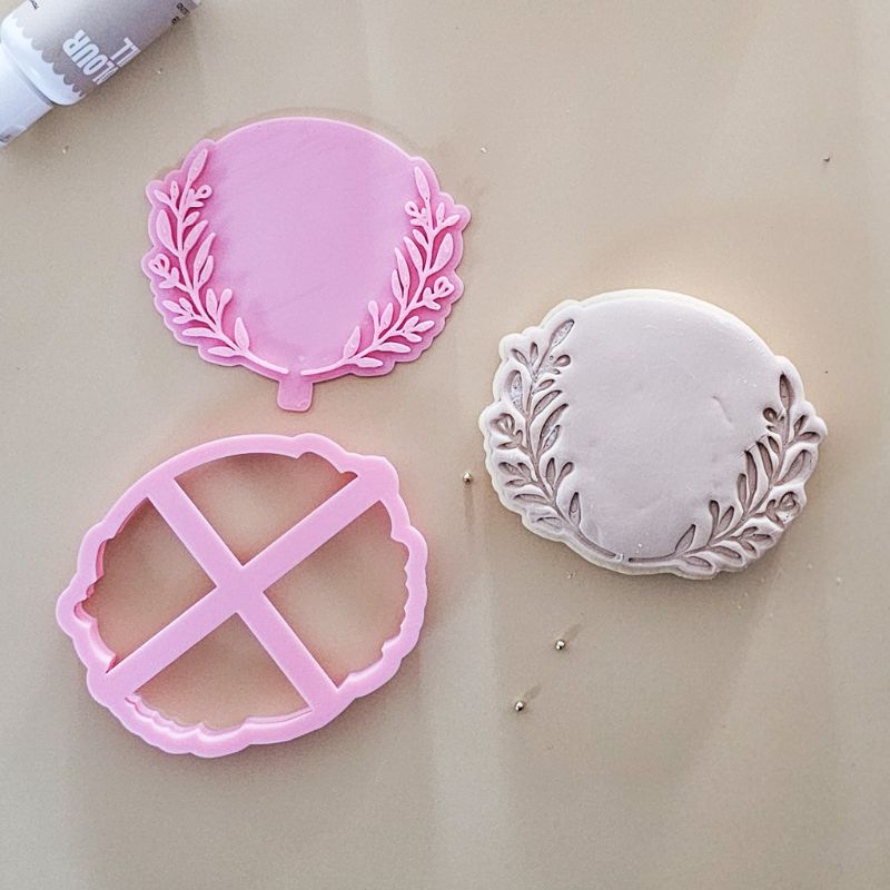 Leaf Border Floral Cookie Cutter and Stamp