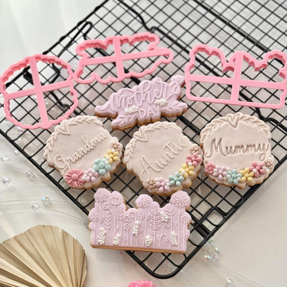 Field of Wild Flowers Floral Cookie Cutter and Embosser