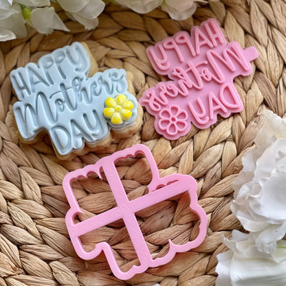 Happy Mother's Day Style 2 Cookie Cutter and Stamp