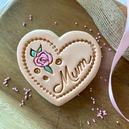 Mum in Heart Mother's Day Cookie Cutter and Stamp