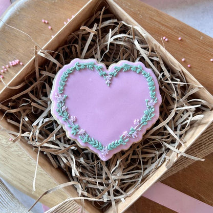 Floral Heart Cookie Cutter and Embosser