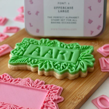 Tropical Flowers Banner Floral Cookie Cutter and Stamp