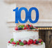 100th Birthday Cake Topper - Glitter Card Dark Blue