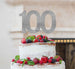 100th Birthday Cake Topper Glitter Card Silver