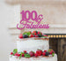 100 & Fabulous Cake Topper 100th Birthday Glitter Card Hot Pink