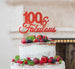 100 & Fabulous Cake Topper 100th Birthday Glitter Card Red