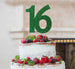 16th Birthday Cake Topper Glitter Card Green