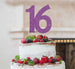 16th Birthday Cake Topper Glitter Card Light Purple