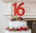 16th Birthday Cake Topper Glitter Card Red