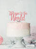 Welcome to the World Baby Shower Cake Topper Premium 3mm Acrylic Raspberry