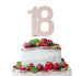 18th Birthday Cake Topper Glitter Card White