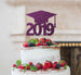 Graduation Hat 2019 Cake Topper Cake Topper Glitter Card Dark Purple
