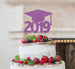 Graduation Hat 2019 Cake Topper Cake Topper Glitter Card Light Purple