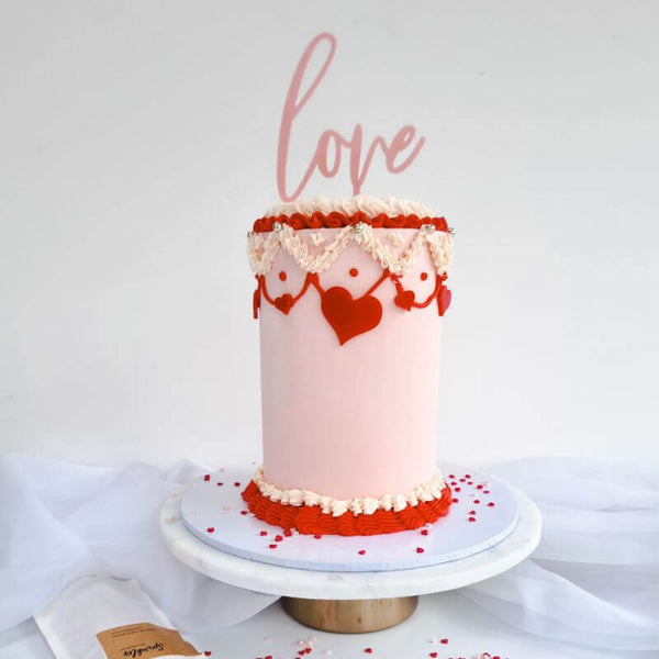 Love Valentine's Cake Topper Premium 3mm Acrylic