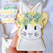 Rabbit with Floral Headband Easter Cookie Cutter and Embosser