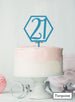 Hexagon 21st Birthday Cake Topper Premium 3mm Acrylic Turquoise