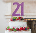 21st Birthday Cake Topper Glitter Card Light Purple