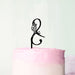 Wedding Floral Initial Ampersand Cake Topper