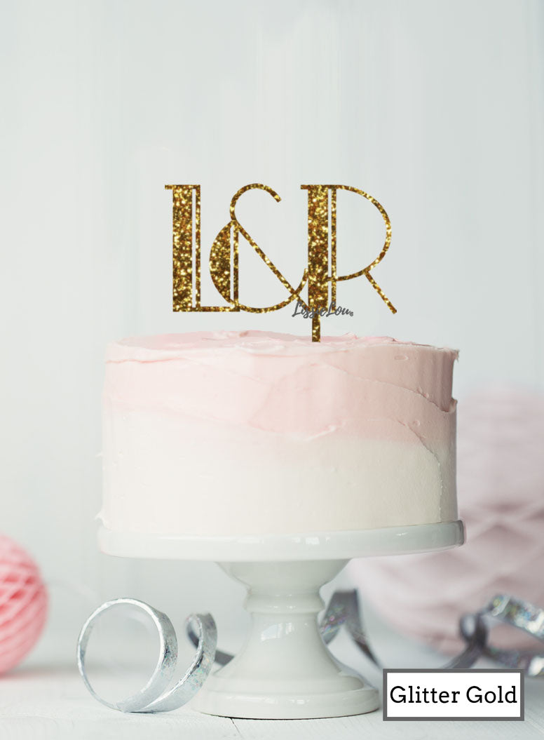 Custom Initials Art Deco Wedding Cake Topper – Lissielou