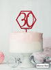 Hexagon 30th Birthday Cake Topper Premium 3mm Acrylic Mirror Red
