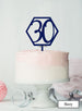 Hexagon 30th Birthday Cake Topper Premium 3mm Acrylic Navy