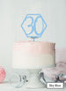 Hexagon 30th Birthday Cake Topper Premium 3mm Acrylic Sky Blue