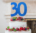 30th Birthday Cake Topper - Glitter Card Dark Blue