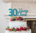 30 Years Loved Cake Topper 30th Birthday Glitter Card Light Blue