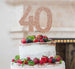 40th Birthday Cake Topper Glitter Card Rose Gold