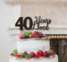 40 Years Loved Cake Topper 40th Birthday Glitter Card Black