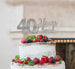 40 Years Loved Cake Topper 40th Birthday Glitter Card Silver