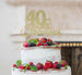 40 & Fabulous Cake Topper 40th Birthday Glitter Card Gold