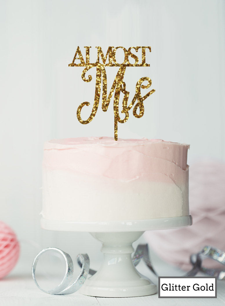 ALMOST Mrs Hen Party Acrylic Shopify - Glitter Gold
