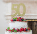 50th Birthday Cake Topper Glitter Card Gold