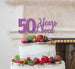 50 Years Loved Cake Topper 50th Birthday Glitter Card Light Purple