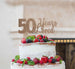 50 Years Loved Cake Topper 50th Birthday Glitter Card Rose Gold