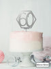 Hexagon 60th Birthday Cake Topper Premium 3mm Acrylic Mirror Silver