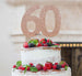 60th Birthday Cake Topper Glitter Card Rose Gold