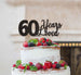 60 Years Loved Cake Topper 60th Birthday Glitter Card Black