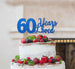 60 Years Loved Cake Topper 60th Birthday Glitter Card Dark Blue