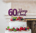 60 Years Loved Cake Topper 60th Birthday Glitter Card Dark Purple