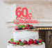 60 & Fabulous Cake Topper 60th Birthday Glitter Card Light Pink
