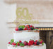 60 & Fabulous Cake Topper 60th Birthday Glitter Card Gold