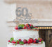 60 & Fabulous Cake Topper 60th Birthday Glitter Card Silver