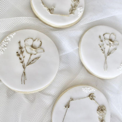 Floral Hexagon Cookie Embosser