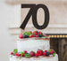 70th Birthday Cake Topper Glitter Card Black